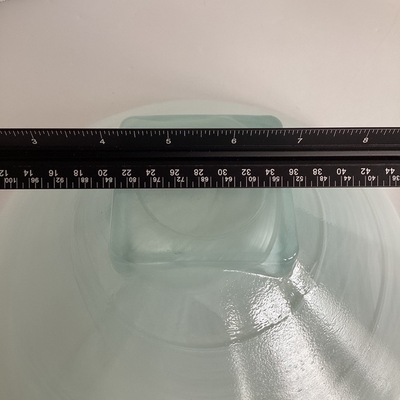 Pier 1 Imports White Swirl Recycled Glass Abstract Square Bowl Spain VTG EUC - Picture 13 of 16